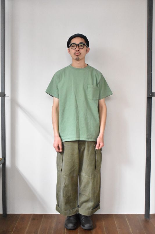 GOODWEAR(グッドウェア）S/S POCKET TEE [USED GREEN]