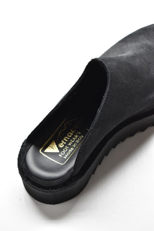 Vernacolo (ベルナーコロ) 4NEW Ripple Sole Mule [CROSTA NERO]