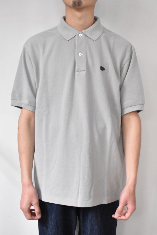 SCYE BASICS (サイベーシックス) Cotton Pique Polo Shirt [LIGHT GREY]