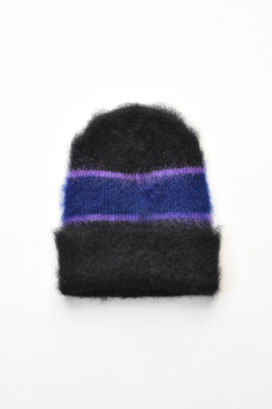 【SALE】Indietro Association (インディエトロアソシエーション) Mohair Knit Cap [BLACK]