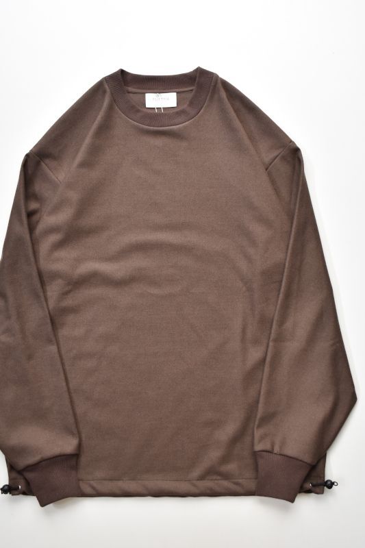【SALE】FLISTFIA (フリストフィア) Long Sleeve Draw Code Pull Over [HEATHER BROWN]