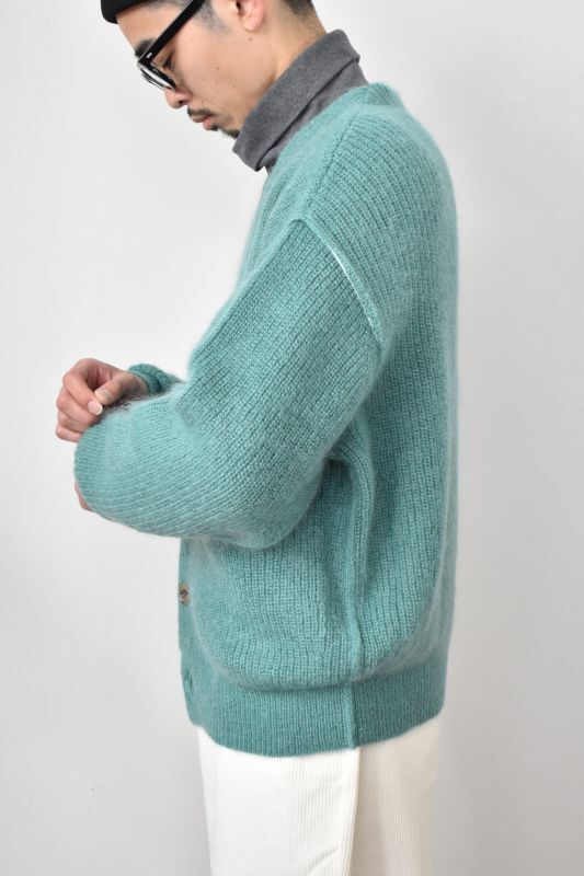 MEIAS (メイアス) SUPER KID MOHAIR V CARDIGAN [MINT]