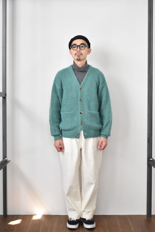 MEIAS (メイアス) SUPER KID MOHAIR V CARDIGAN [MINT]