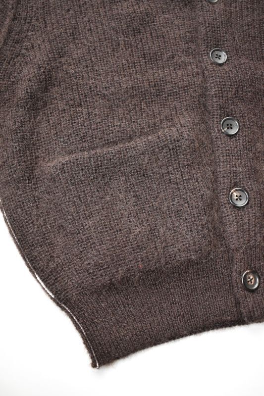 MEIAS (メイアス) SUPER KID MOHAIR V CARDIGAN [BROWN]