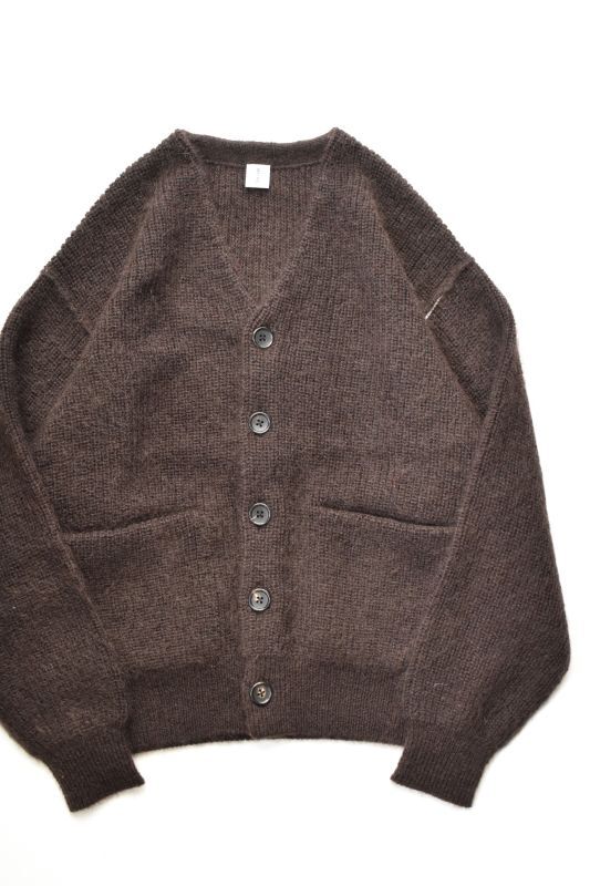 MEIAS メイアス SUPER KID MOHAIR V CARDIGAN [BROWN