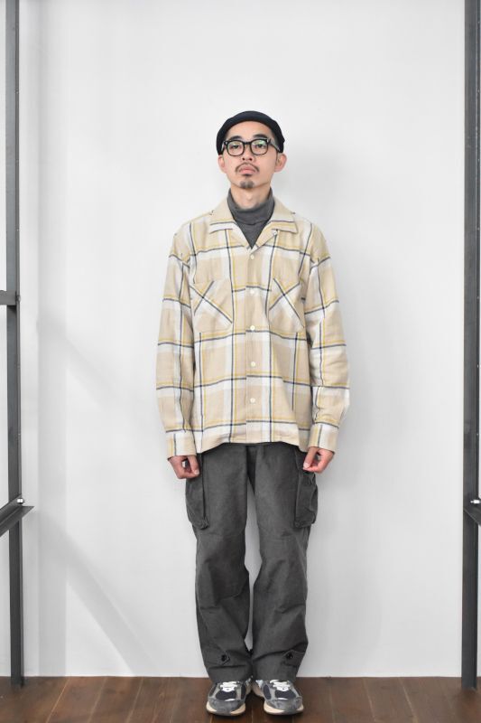 MOJITO (モヒート) ABSHINTH SHIRT Bar.2.0 Twill Check [YELLOW]
