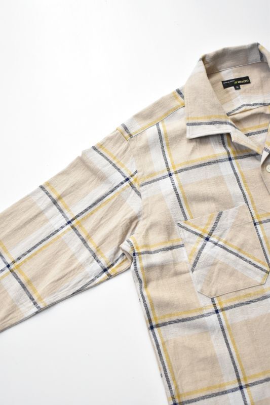 MOJITO (モヒート) ABSHINTH SHIRT Bar.2.0 Twill Check [YELLOW]