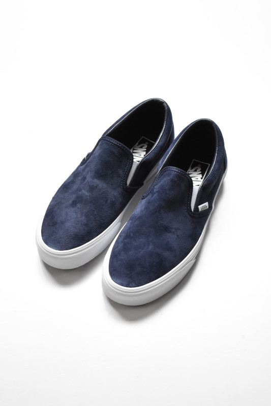 VANS (ヴァンズ) CLASSIC SLIP-ON -Pig Suede- [UTILITY MONO NAVY]