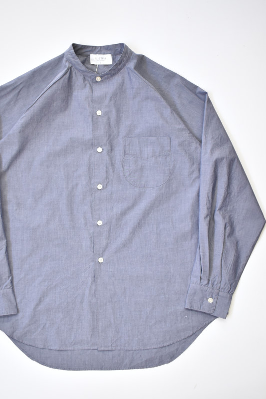 FLISTFIA (フリストフィア) Over Sized Band Collar Shirts [CHAMBRAY]