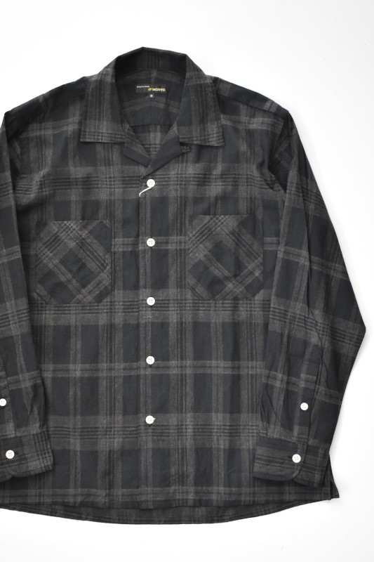 MOJITO (モヒート) ABSHINTH SHIRT Bar.2.0 Sumizome Madras [BLACK]