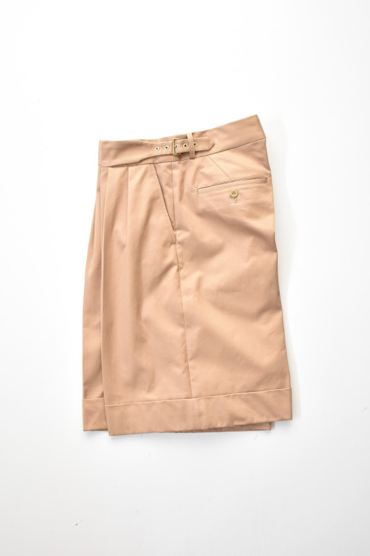 SCYE BASICS (サイベーシックス) San Joaquin Cotton Shorts [BEIGE]
