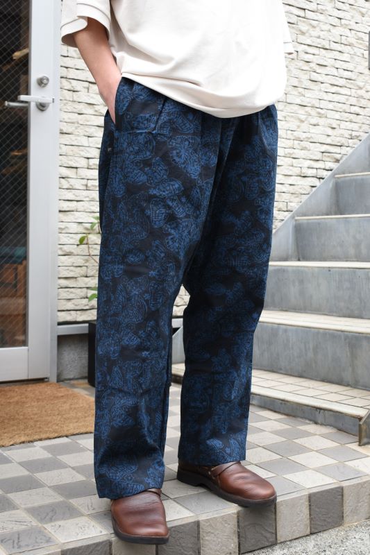 jawandi (ジャワンディ) SANTAI PANT BATIK [BUTTERFLY/NAVY]