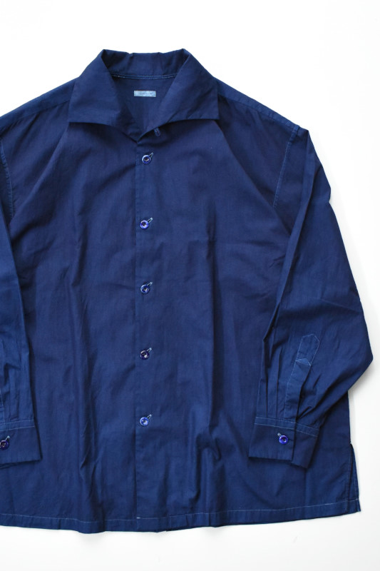 SOWBOW (ソウボウ) 蒼氓シャツ One Piece Collar Wide Shirts [DK.INDIGO]