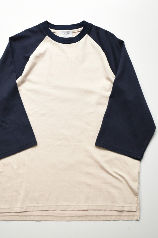 FLISTFIA (フリストフィア) Baseball 3/4 Sleeve T-Shirts [IVORY/NAVY]