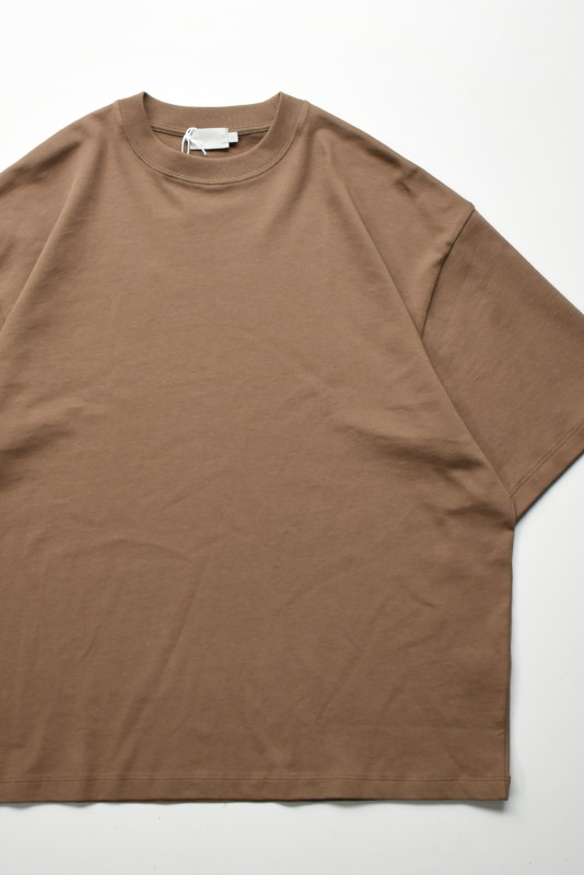 handvaerk (ハンドバーク) 30/2 CREW NECK S/S T-SHIRT [BROWN KHAKI]