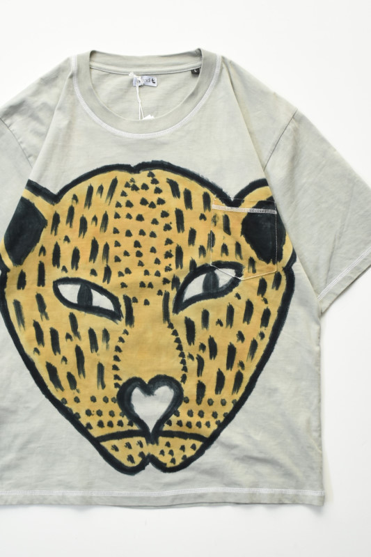 jawandi (ジャワンディ) S/S HAND DRAWN POCKET TEE DYE [LEOPARD]