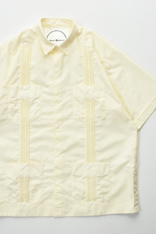 BURLAP OUTFITTER (バーラップアウトフィッター) S/S GUAYABERA SHIRT [OFF WHITE]