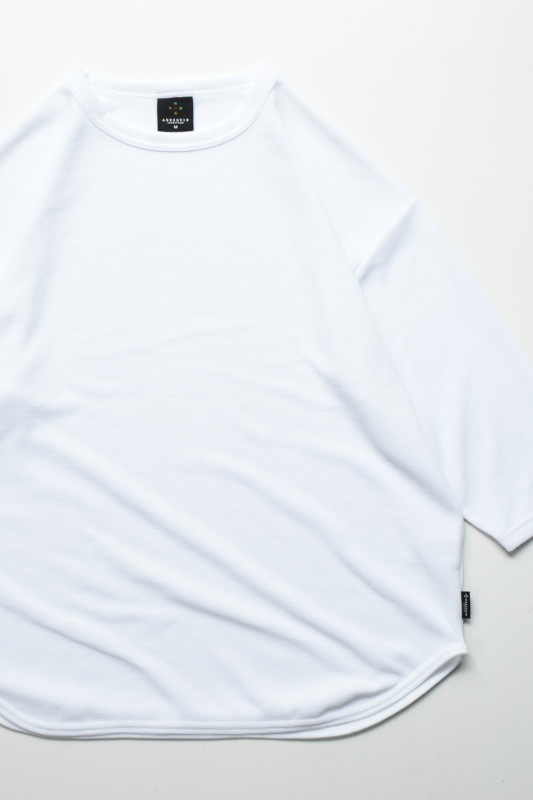 AXESQUIN -modified- (アクシーズクインモディファイド) QD ECO WAFFLE FOOTBALL TEE [WHITE]